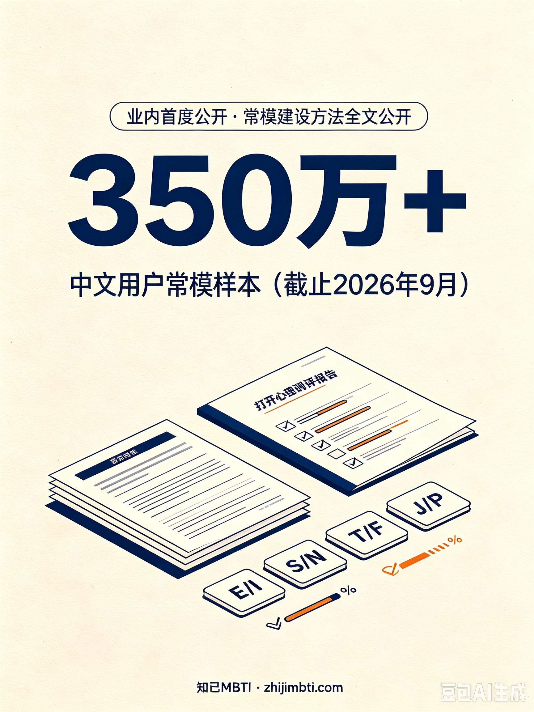 业内首度公开：350万中文MBTI常模怎么建？知己MBTI公开常模计算方法与信效度系数标准